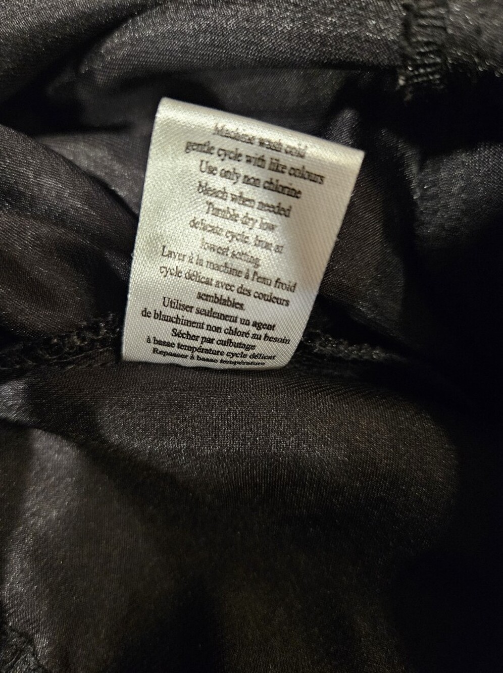In Bloom by Jonquil Black Satin Lace Chemise Slip Dress Size M | Adjustable Stra - Picture 6 of 6